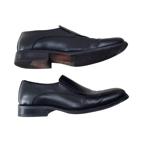 JF J. Ferrar DASH Dress Shoes Mens 10.5 M Black Flux Leather Squared Toe Office - Picture 4 of 12